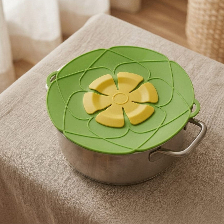 TAPA DE SILICONA ANTIDERRAME VERDE