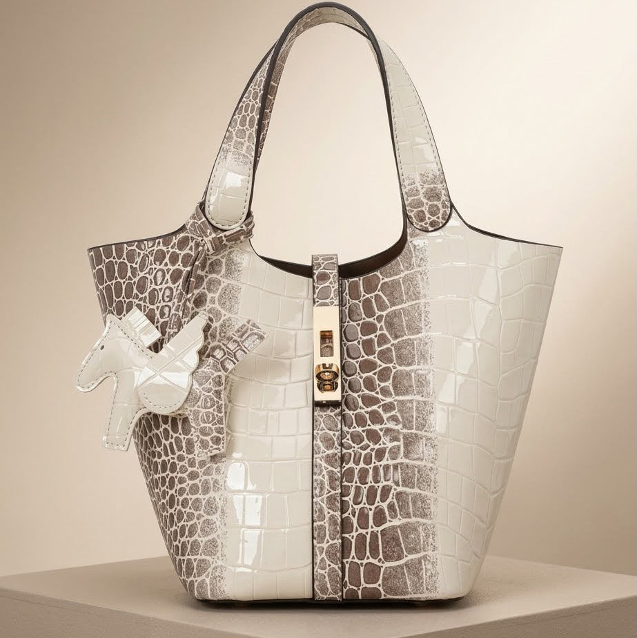 CARTERA HERMÈS CUERO DE COCODRILO ELEGANTE