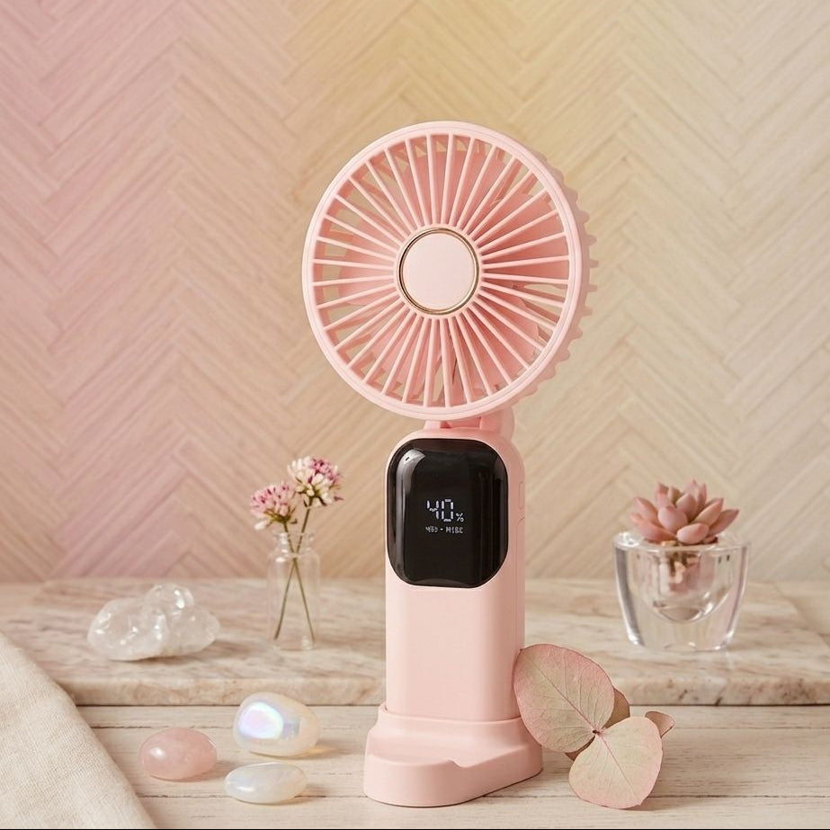 MINI VENTILADOR RECARGABLE ROSADO - AMAZON