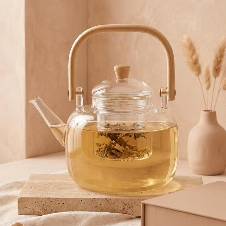 TETERA ELEGANTE DE CRISTAL PARA INFUSION