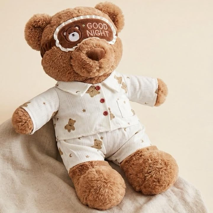 PELUCHE DE OSITO CON ANTIFAZ PARA DORMIR