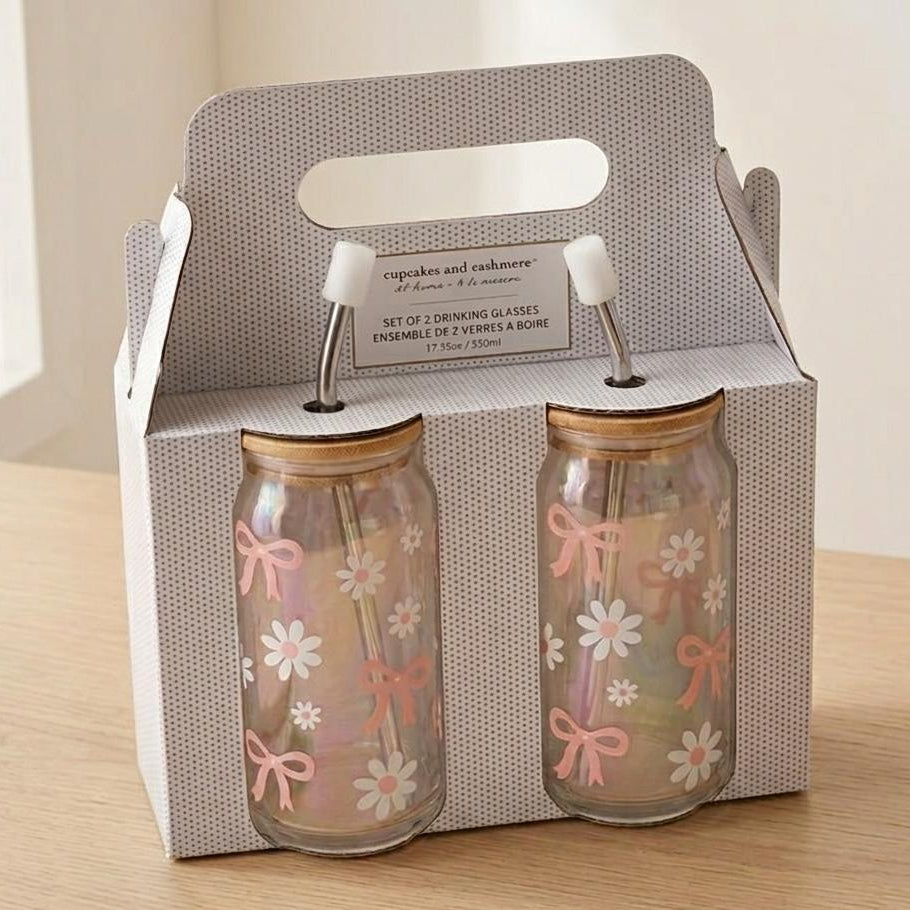 SET DE 2 VASOS REDONDOS DE LAZOS