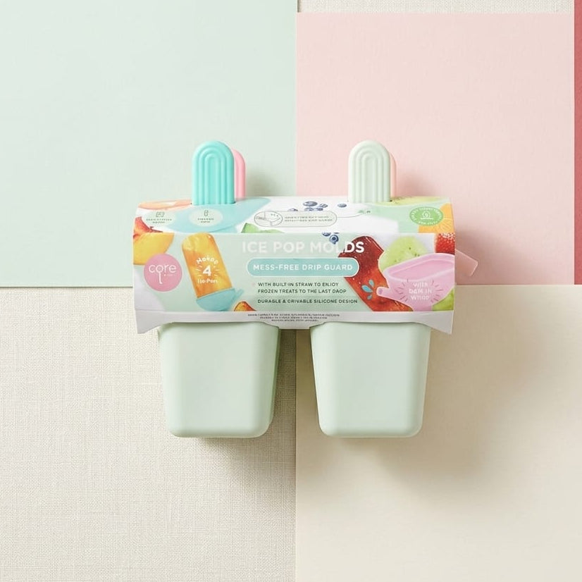 SET DE 4 MOLDES PARA HELADO DE SILICON