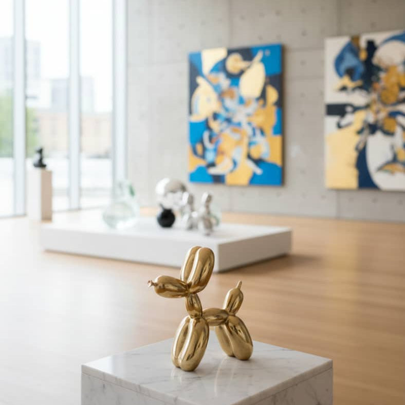 FIGURA DE PERRITO DORADO PEQUEÑO