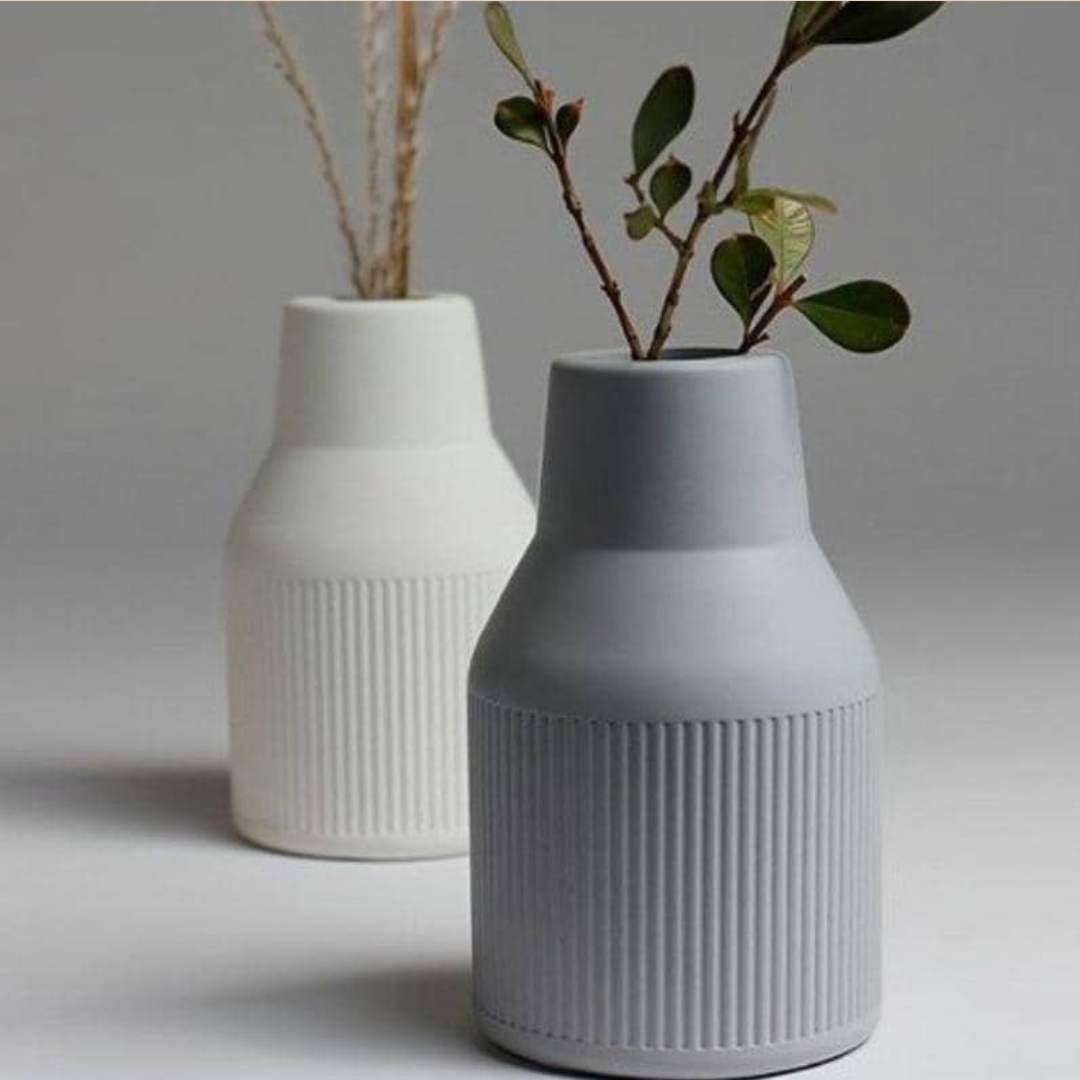 MINI ORGANIZADOR DE CONCRETO CON LINEAS BLANCO