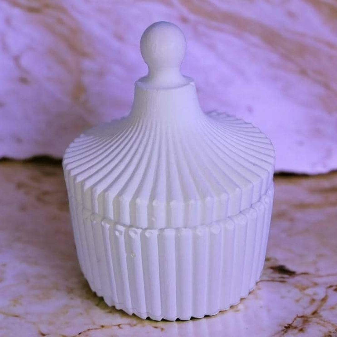 MINI COFRE VACIO DE CONCRETO BLANCO