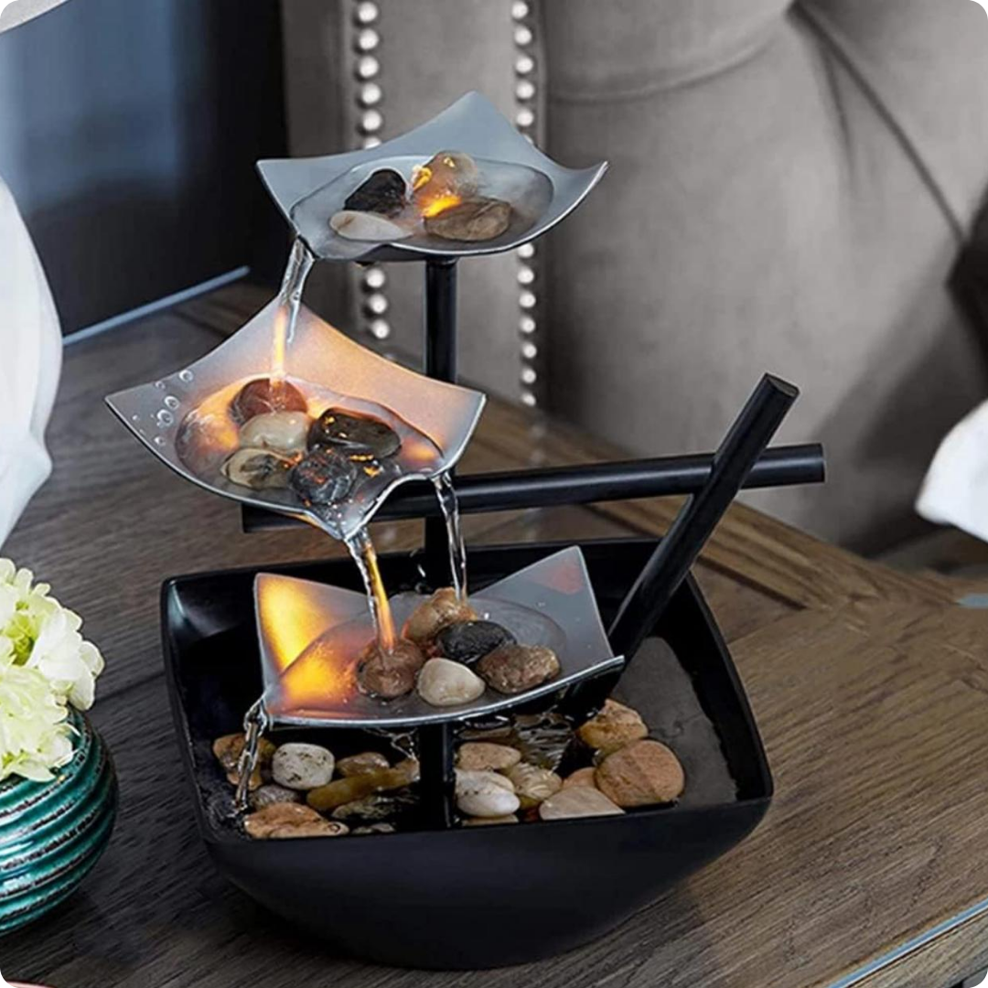 FUENTE DE AGUA ELEGANTE CON PIEDRAS