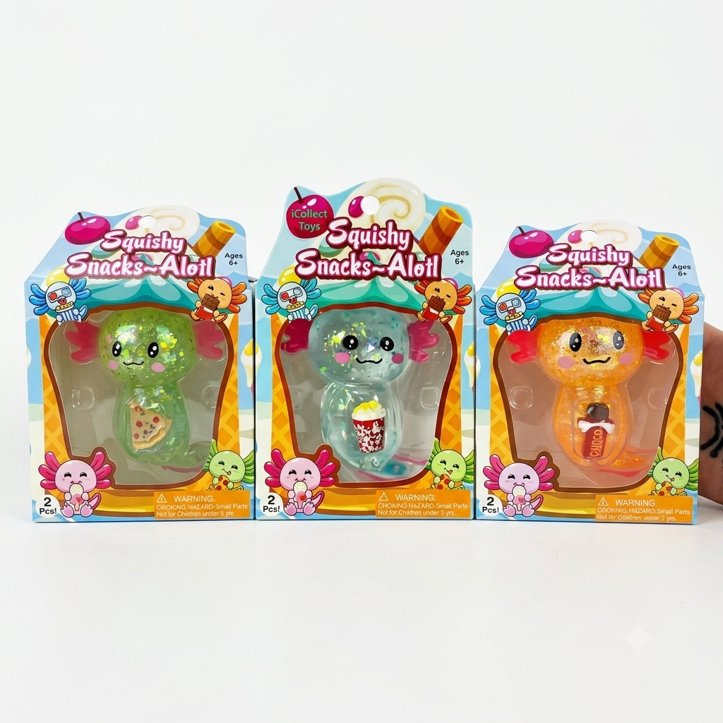 Ajolote con snack Squyshie