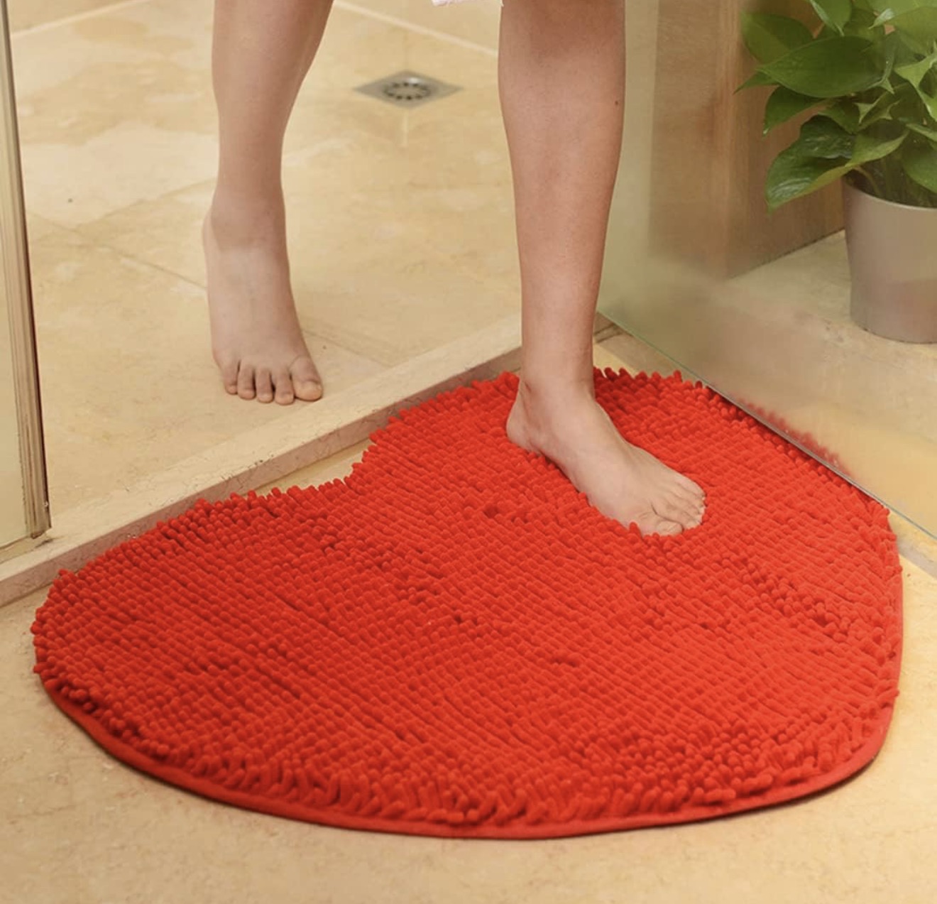 ALFOMBRA EN FORMA DE CORAZON