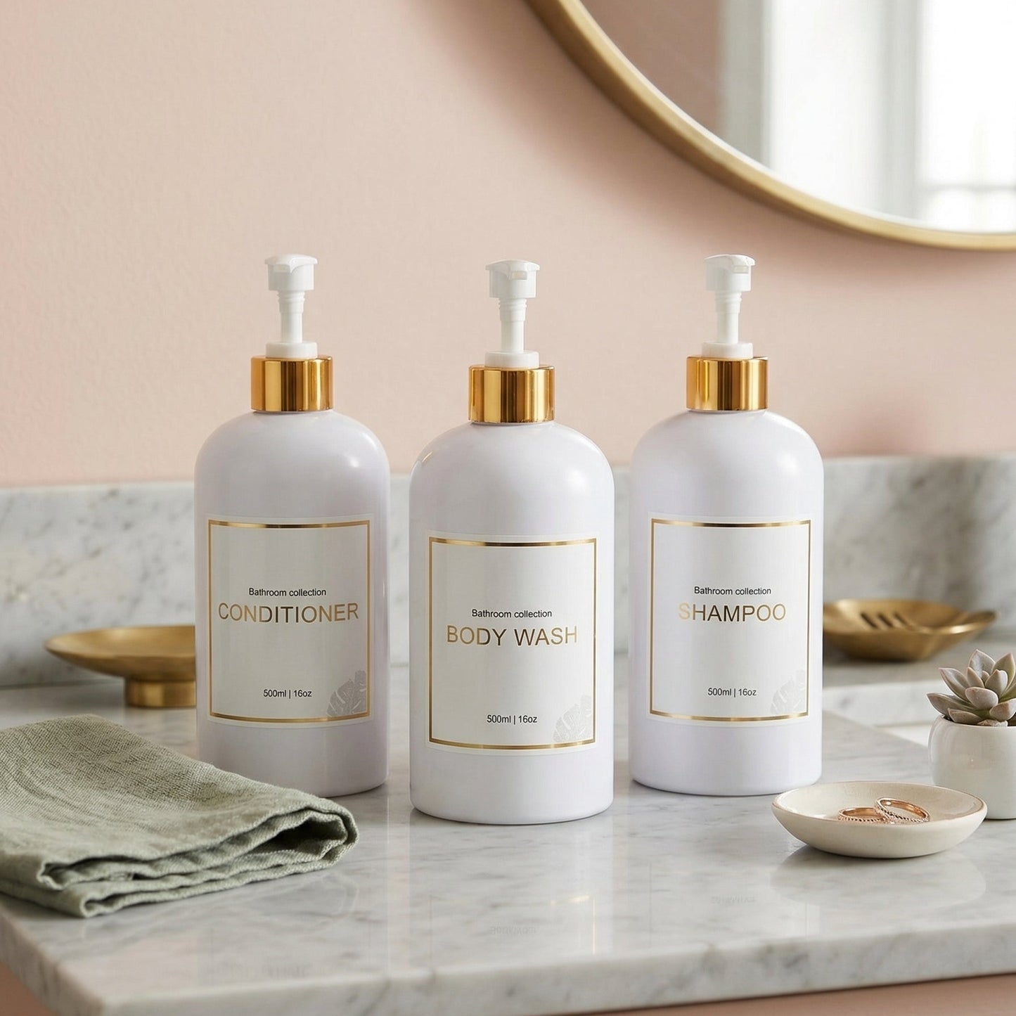 KIT DE 3 DISPENSADORES BLANCO