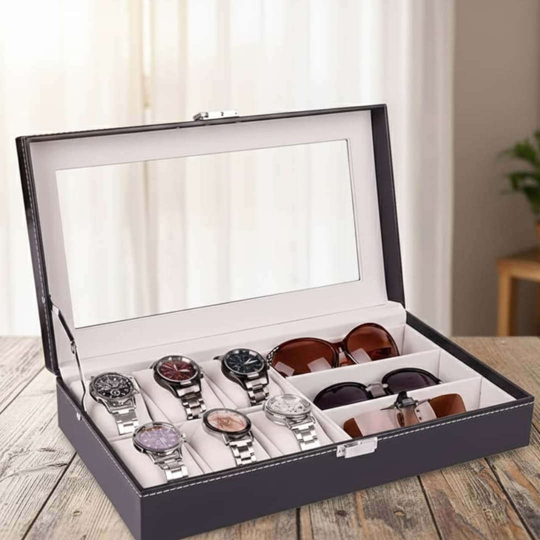 ESTUCHE RECTANGULAR PARA RELOJ Y LENTES
