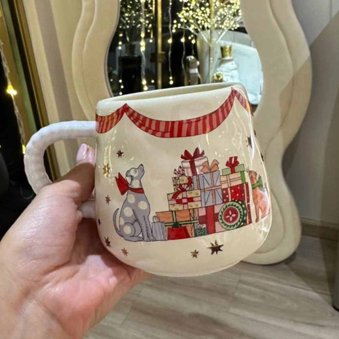 TAZA CON DISEÑO DE REGALO PERRO Y GATO