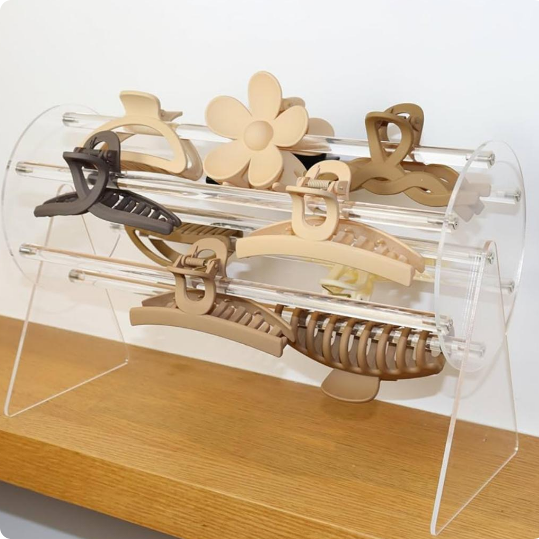 ORGANIZADOR ACRÍLICO PARA PINZAS DE CABELLO