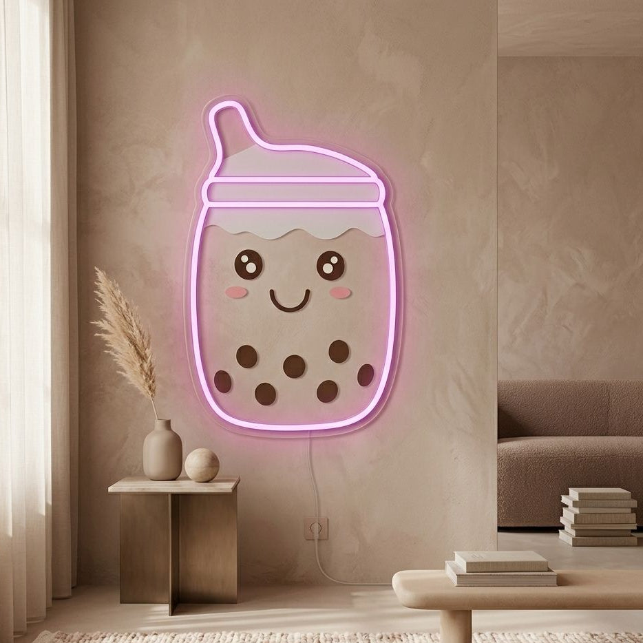 LAMPARA DE BOBA TEA NEON