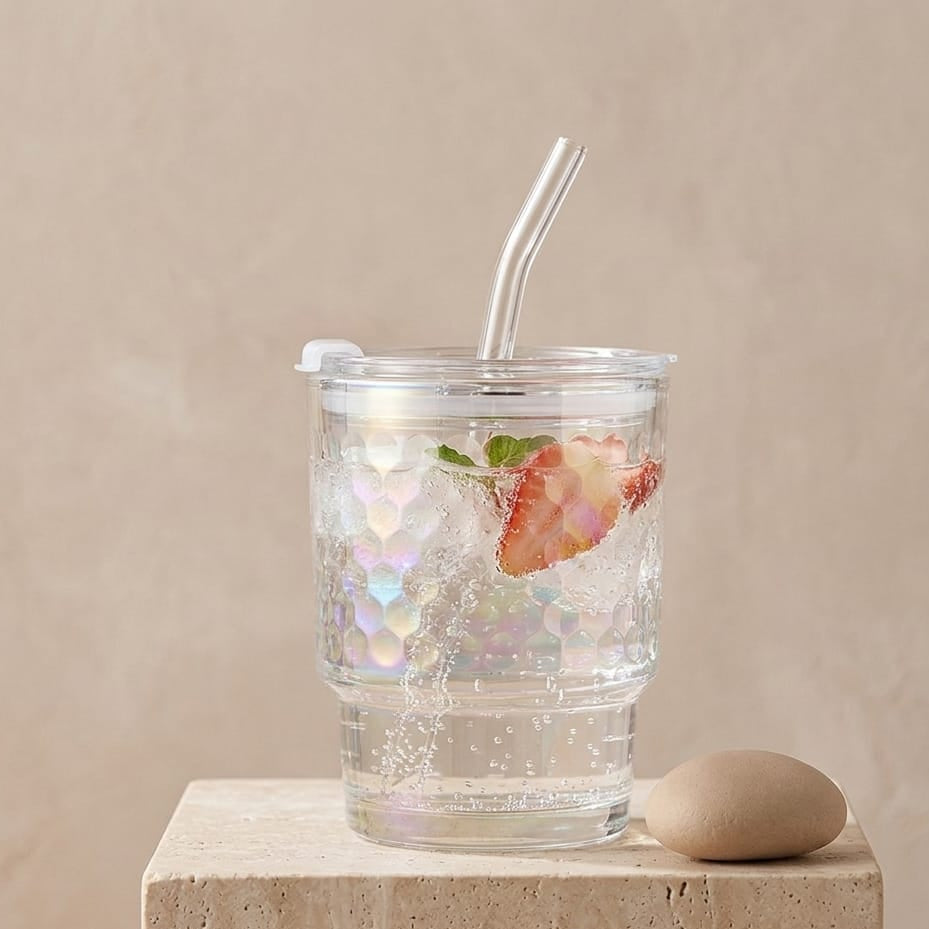 VASO TORNASOL PEQUEÑO CON PITILLO