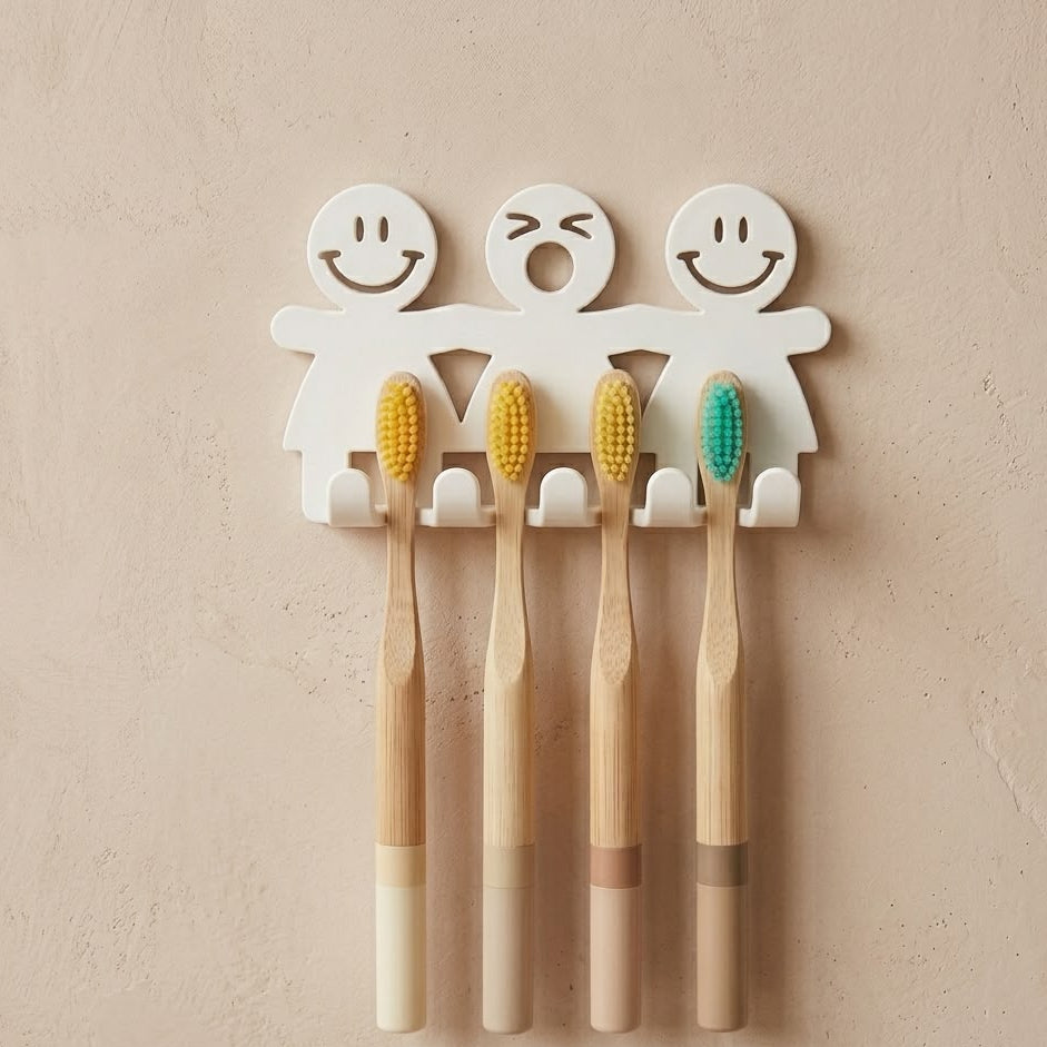 PORTA CEPILLOS PARA NIÑOS BLANCO
