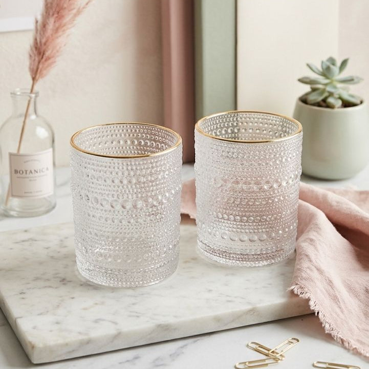 VASO CON TEXTURA WHISKY SET DE 2
