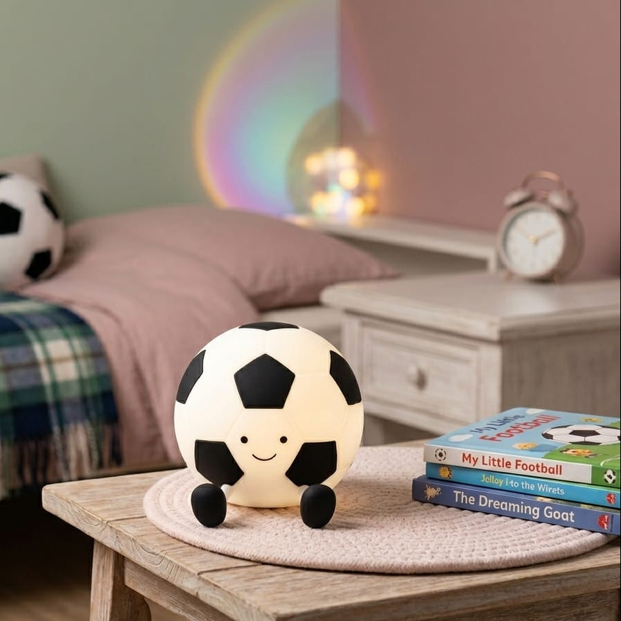 LAMPARA DE SILICON BUBLEE TEA Y PELOTA DE FUTBOL