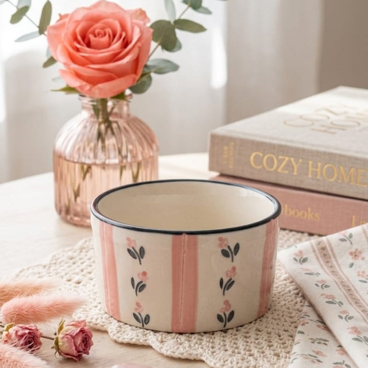 MINI ENVASES CON FLORES CON BORDE VERDE