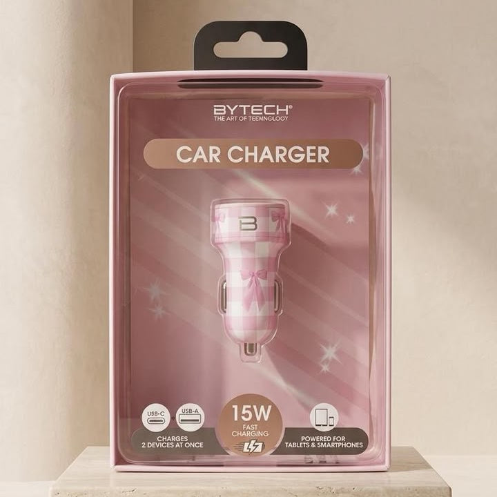 CARGADOR PARA CARRO DE LAZOS ROSADOS