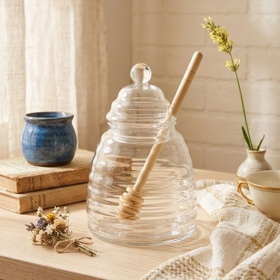 ENVASE DE MIEL EN CRISTAL