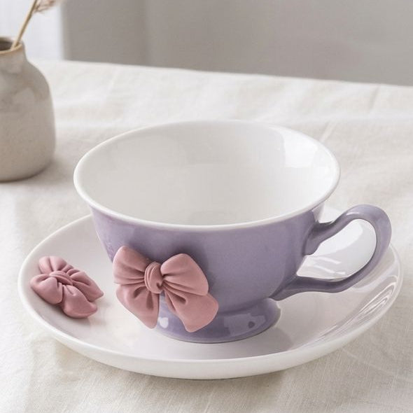 TAZA Y PLATO CON LAZO 3D