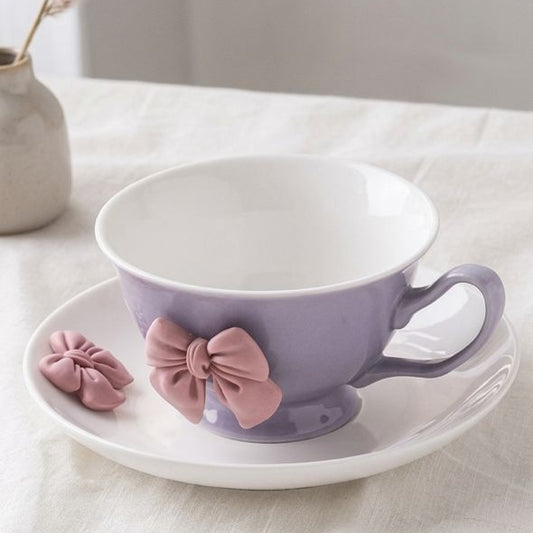 TAZA Y PLATO CON LAZO 3D