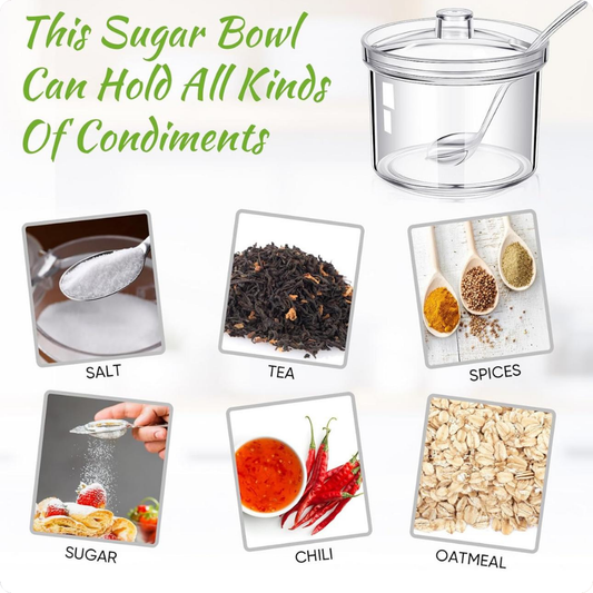 2 SET DE CONDIMENTEROS EN ACRILICO CON CUCHARITAS