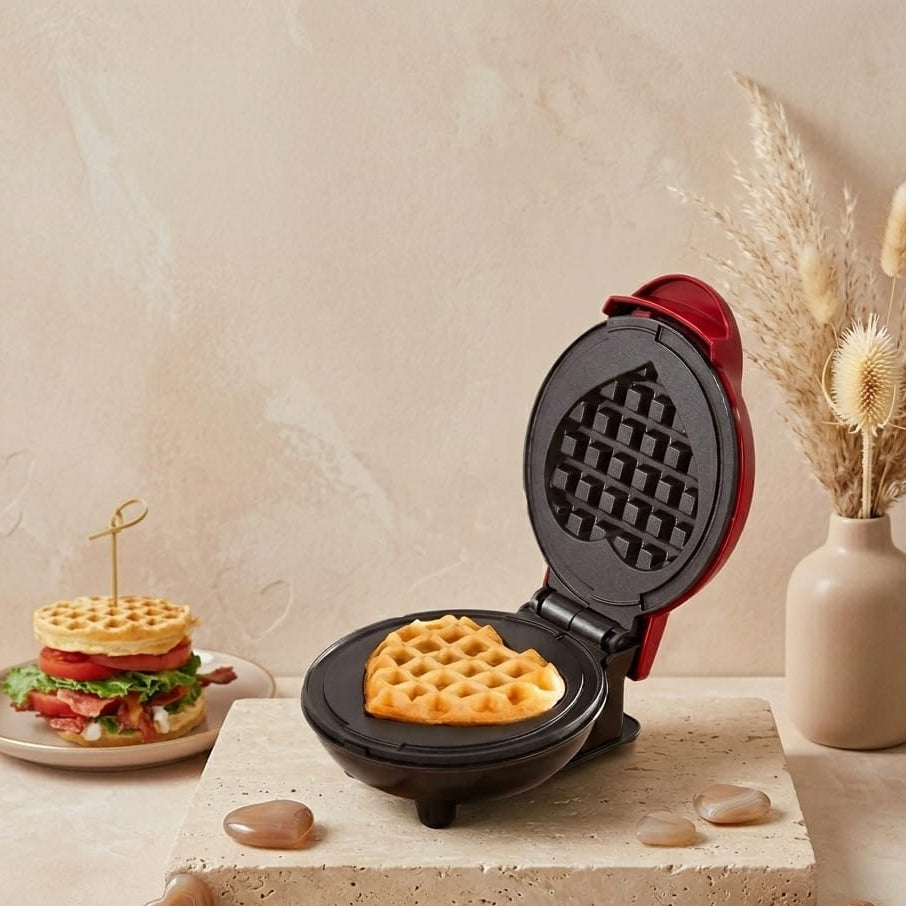 MINI MAQUINA DE WAFFLES DE CORAZÓN