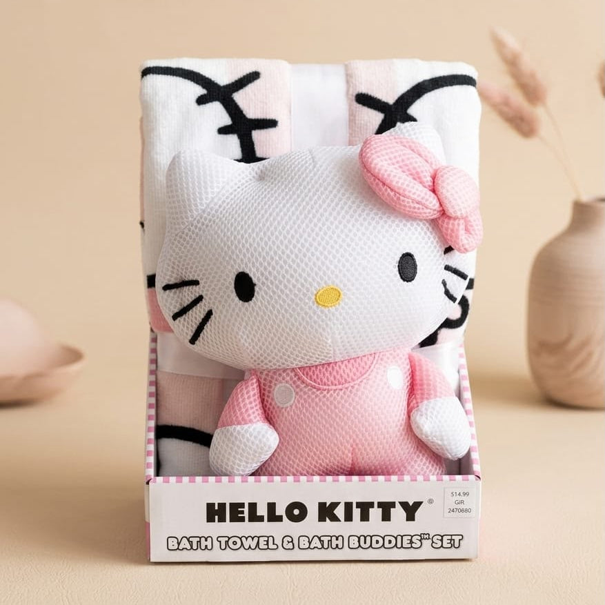 TOALLA DE HELLO KITTY CON PELUCHE
