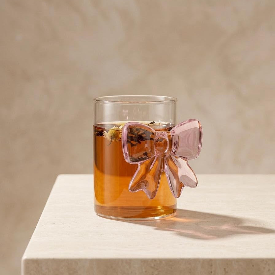 VASO DE VIDRIO CON ASA DE LAZO 3D
