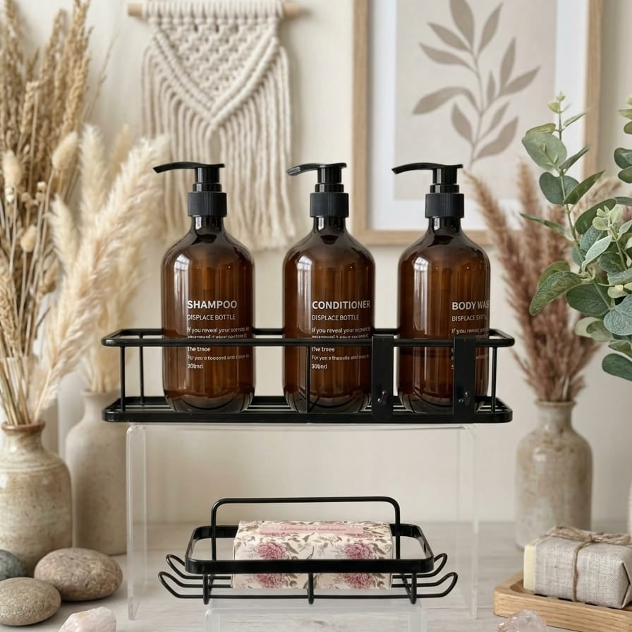 SET RECTANGULAR DE BAÑO CON JABONERA AMAZON
