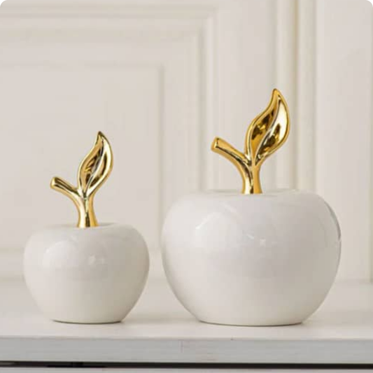 ADORNO DE CERAMICA EN FORMA DE MANZANA 5X4