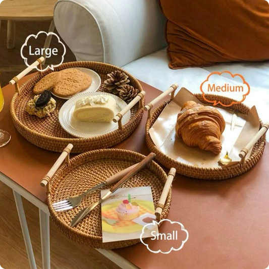 BANDEJA DE MIMBRE TEJIDA TALLA L