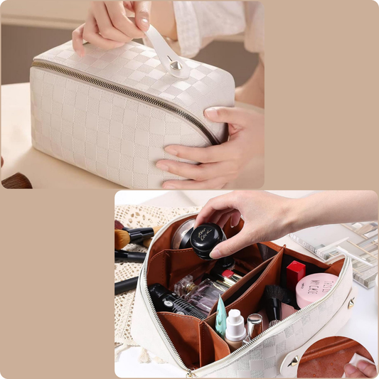 BOLSO ORGANIZADOR VIAJERO NUDE CON CIERRE DORADO - AMAZON