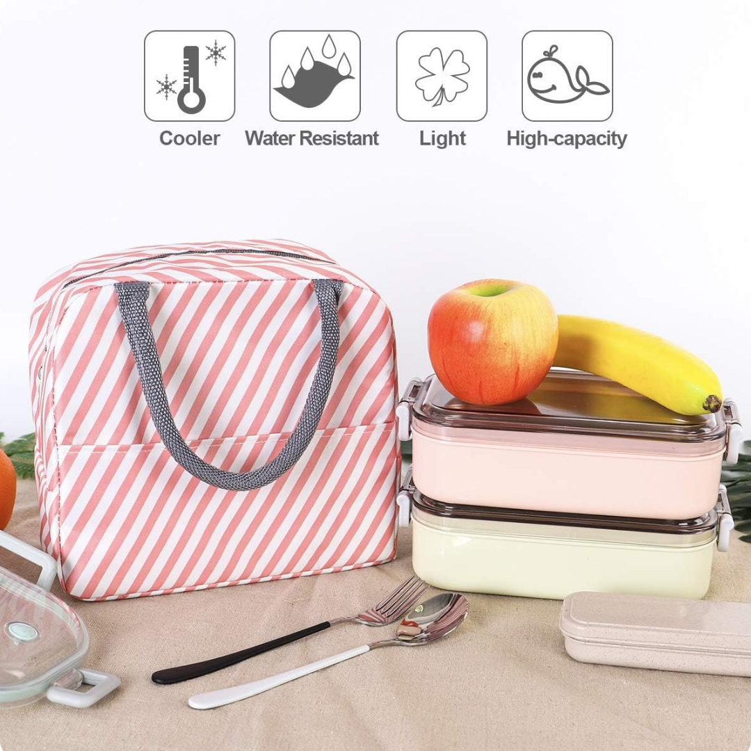 BOLSO TÉRMICO ROJO - BEIGE