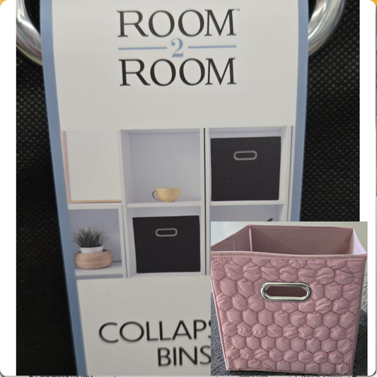 CAJA ORGANIZADORA DE 2 PIEZAS EN COLOR NEGRO, ROSADO Y AZUL