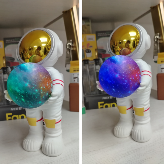 CORNETA BLUETOOTH DE ASTRONAUTA Y LUNA QUE ALUMBRA