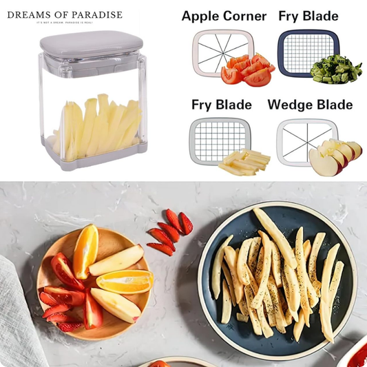 CORTADOR MULTIFUNCIONAL CON 4 HOJILLAS DE PAPAS FRITAS Y MÁS DE ANABELLE