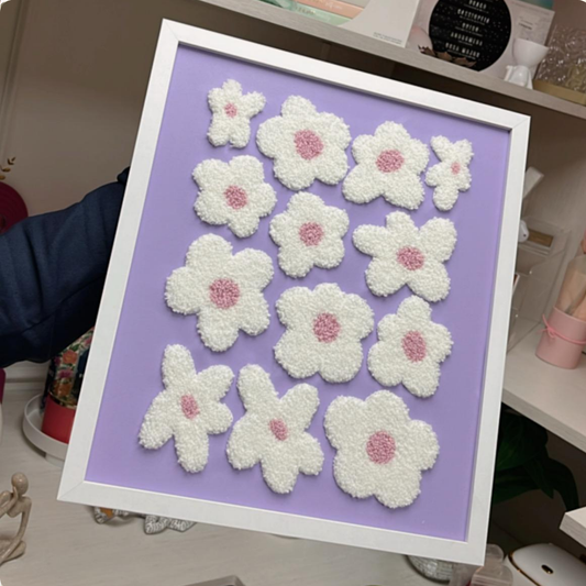 CUADRO DECORATIVO DE FLORES MORADAS