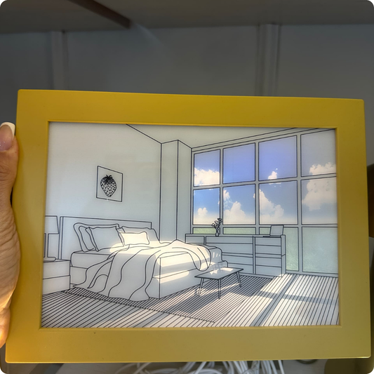 CUADRO TIPO LÁMPARA DECORATIVO DORMITORIO