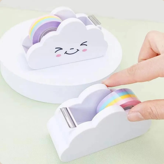 DISPENSADOR EN FORMA DE NUBE PARA CINTA ADHESIVA ARCOIRIS
