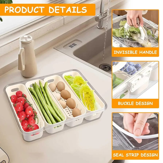 CONTENEDOR MULTIFUNCIONAL 4 CAVIDADES SNACKS