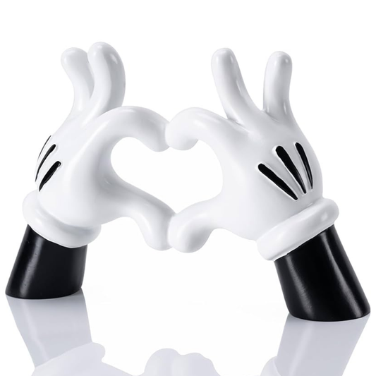 FIGURA DECORATIVA DE MANOS DE MICKEY CON FORMA DE CORAZON GRANDE
