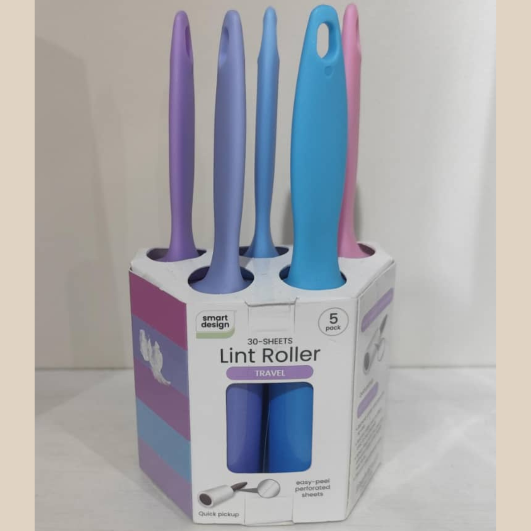 SET DE 5 MINI ROLLOS VIAJEROS QUITA PELUSA DE COLORES