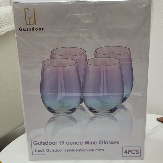 SET DE 4 VASOS ELEGANTES EN  TORNASOL
