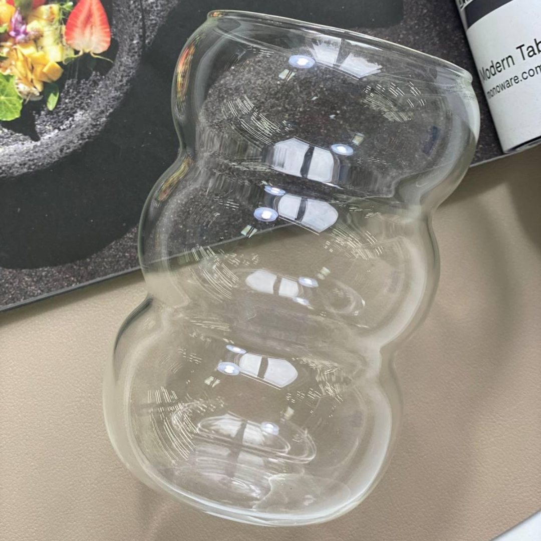 VASO DE VIDRIO 3 ONDAS