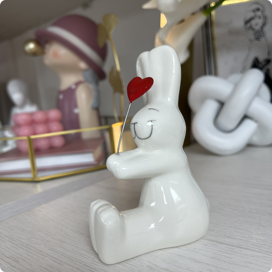 FIGURA DE CONEJO DE CERÁMICA