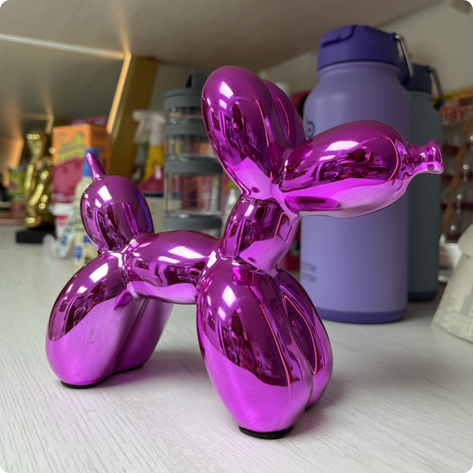 FIGURA DE PERRITO FUCSIA MEDIANO