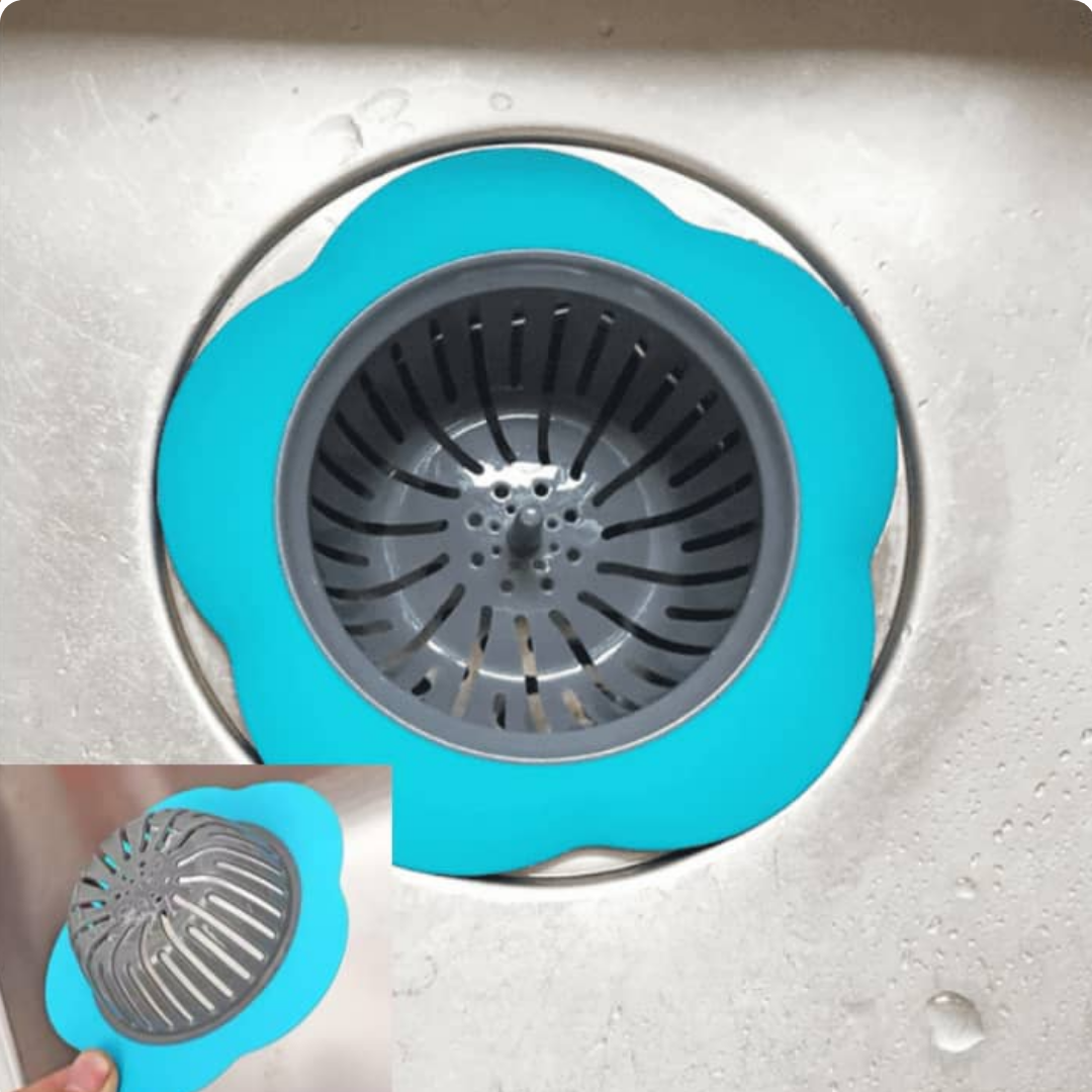 FILTRO DE LAVAPLATOS EN FORMA DE FLOR AZUL
